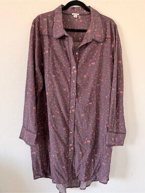 Sundance Button Down Floral Dress Size L